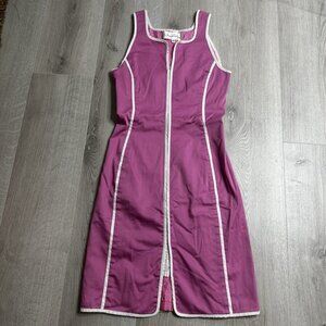 Vtg Oscar De La Renta Shift Dress Sz 4 Pink Sleeveless Colorblock Old Money